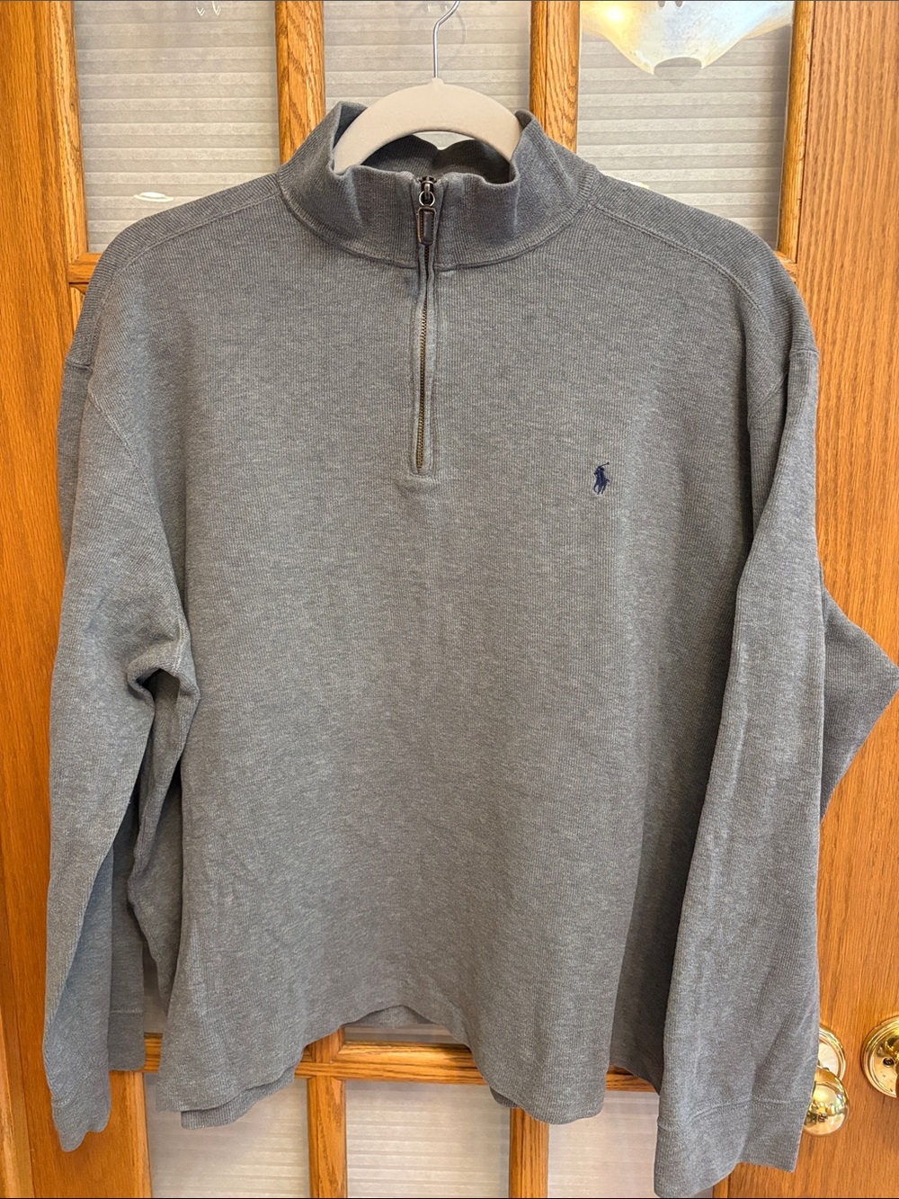 EUC Polo by Ralph Lauren Gray Crewneck Sweatshirt with Navy Label